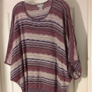 Catherines Pink and Purple Knit Top